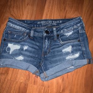 Distressed American Eagle Jean Shorts